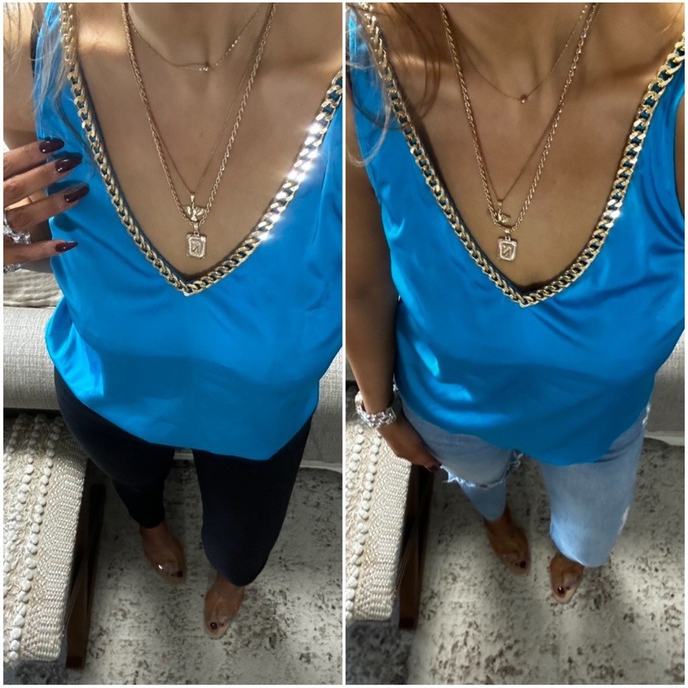New💎 GENERATION LOVE v cut chain camisole - Picture 11 of 14